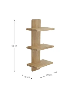 Estante De Pared De Madera De Caucho Clive