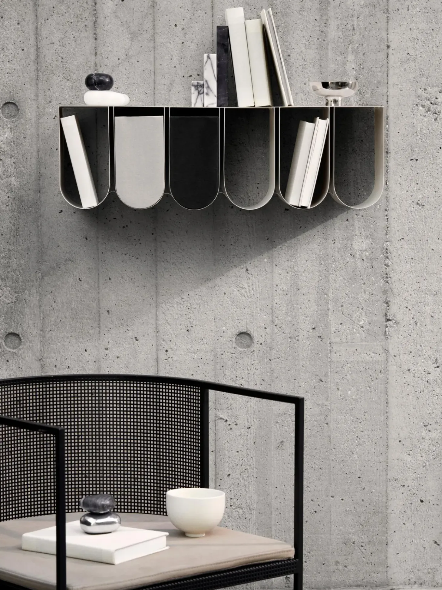 Estante De Pared De Metal Curved