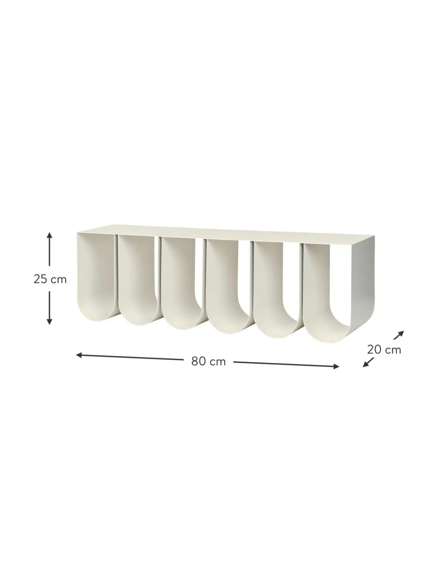 Estante De Pared De Metal Curved