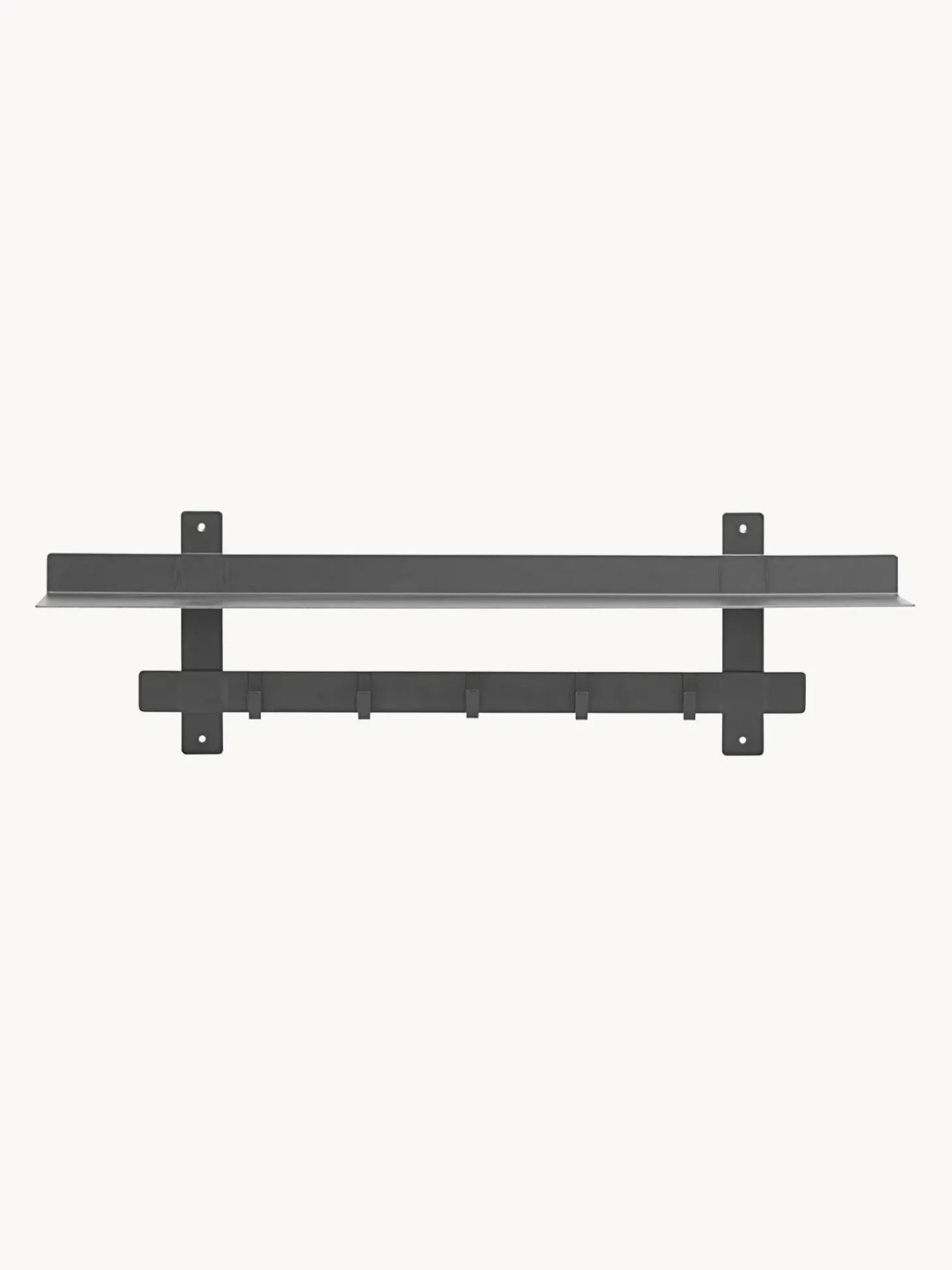 Estante De Pared De Metal Tag, 5 Ganchos