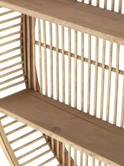 Estante De Pared Redondo De Bambu Bentra