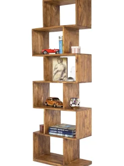 Estanteria De Madera De Sheesham Authentico Zick Zack