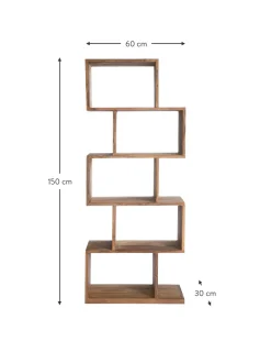 Estanteria De Madera De Sheesham Authentico Zick Zack