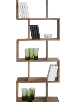 Estanteria De Madera De Sheesham Authentico Zick Zack