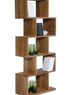 Estanteria De Madera De Sheesham Authentico Zick Zack