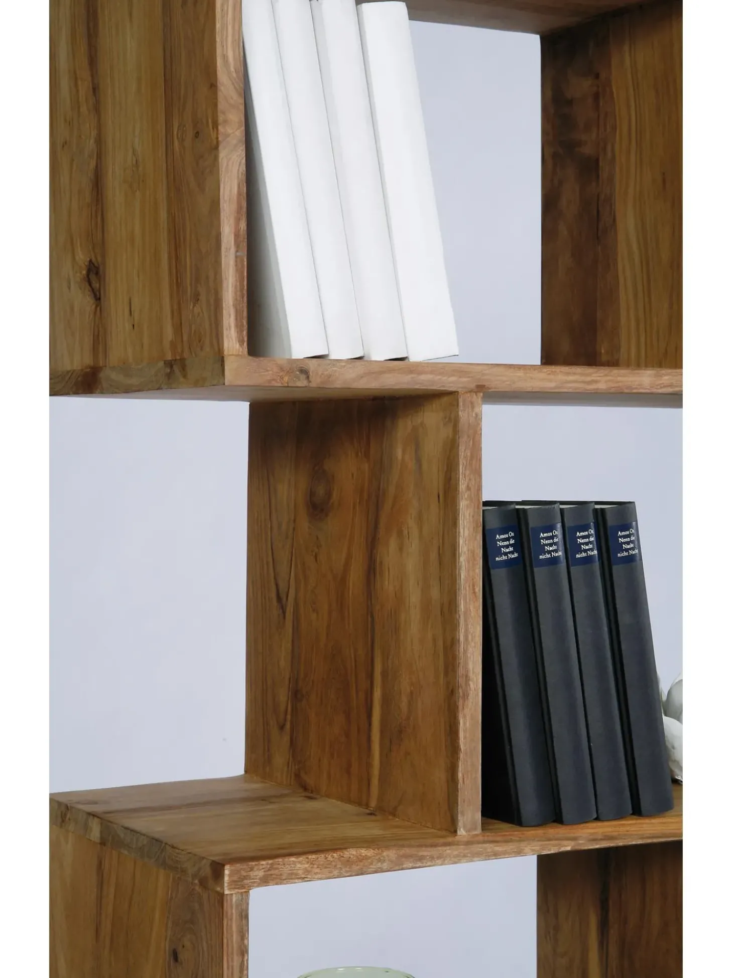 Estanteria De Madera De Sheesham Authentico Zick Zack