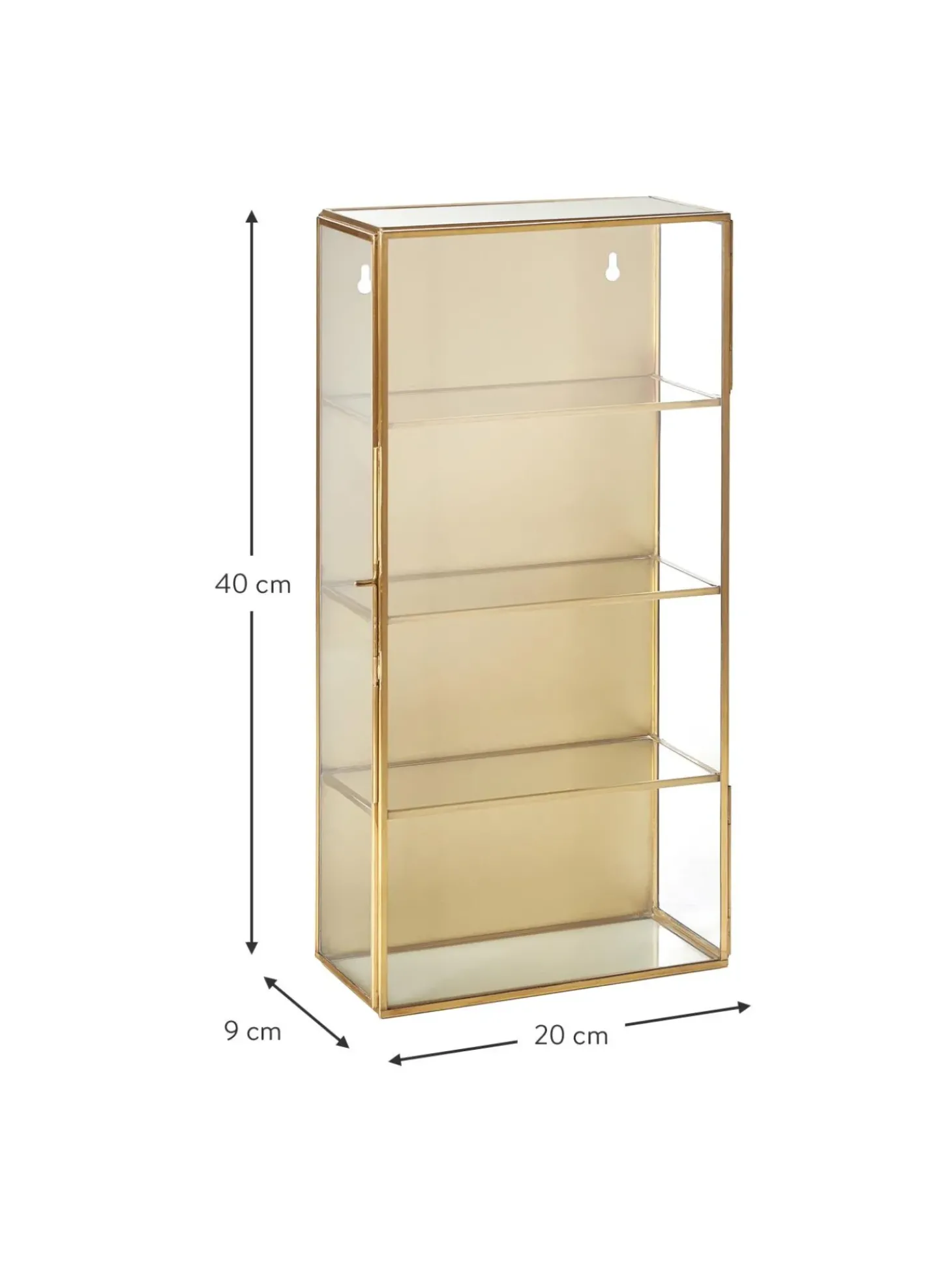 Estanteria De Pared De Metal Y Vidrio Ada