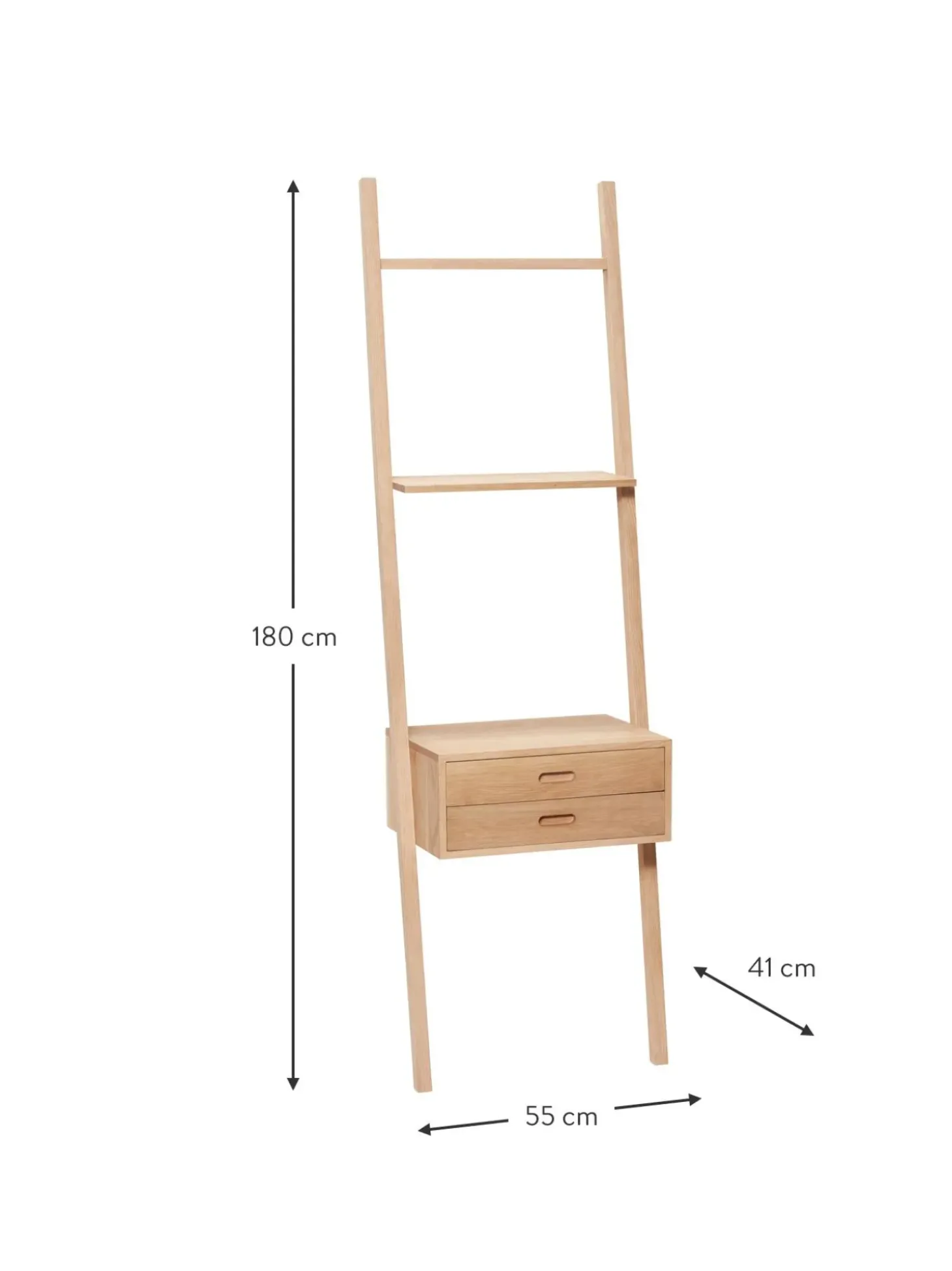 Estanteria Escalera De Roble Lean