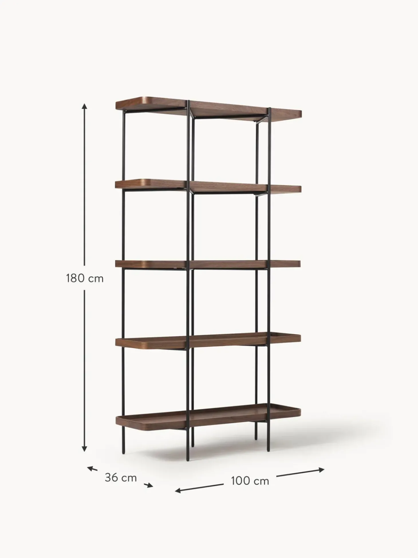 Estanteria Grande De Madera Y Metal Renee