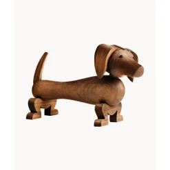 Figura Decorativa De Madera De Nogal Hund