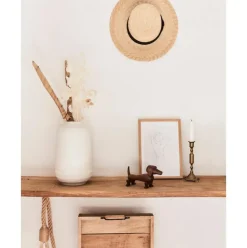 Figura Decorativa De Madera De Nogal Hund