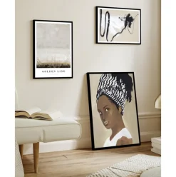 Impresion Digital Enmarcada Golden Line