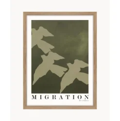 Impresion Digital Enmarcada Migration