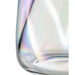 Jarron Artesanal De Vidrio Iridiscente Rainbow