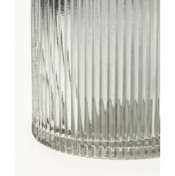 Jarron De Vidrio Acanalado Lija