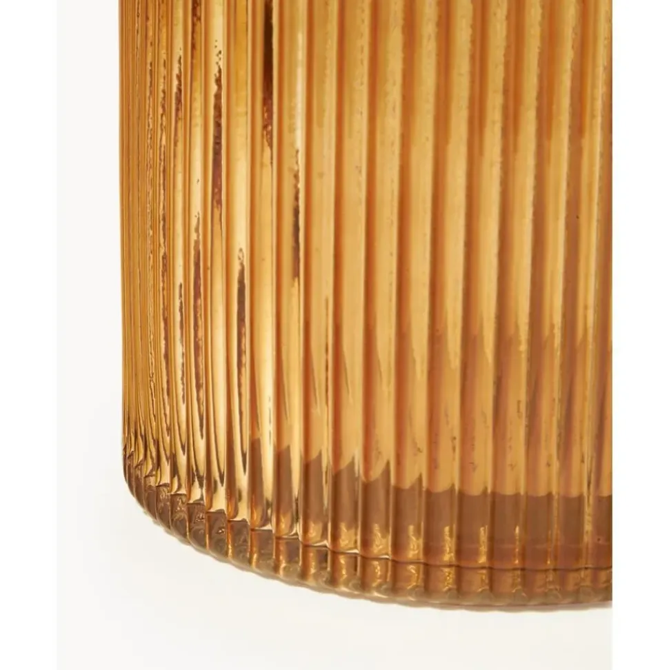 Jarron De Vidrio Acanalado Lija