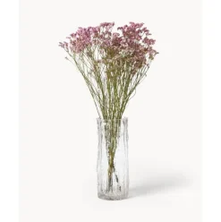 Jarron De Vidrio Con Relieves Elli