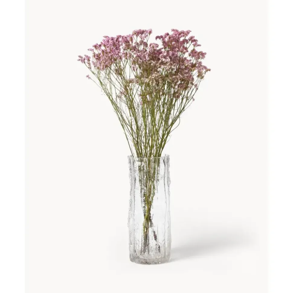 Jarron De Vidrio Con Relieves Elli