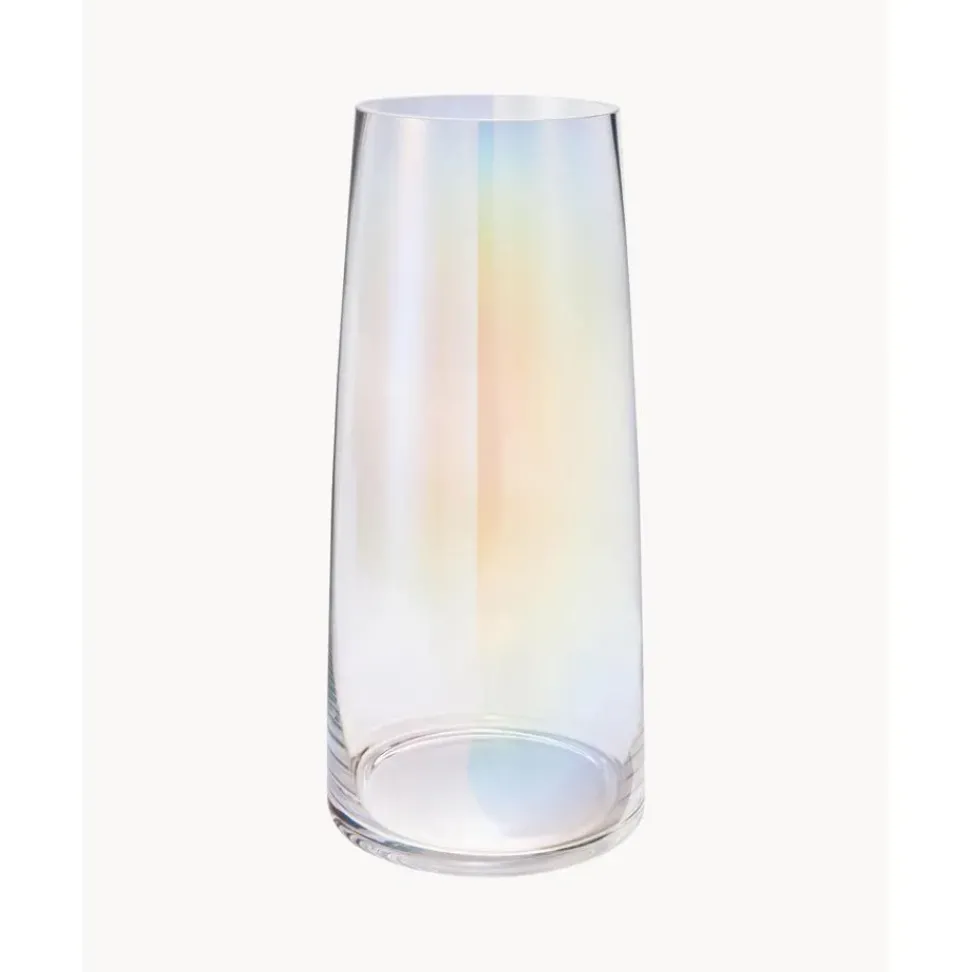 Jarron De Vidrio Iridiscente Soplado Artesanalmente Myla