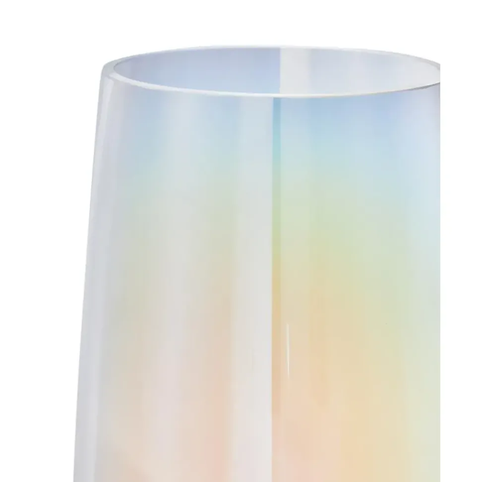 Jarron De Vidrio Iridiscente Soplado Artesanalmente Myla