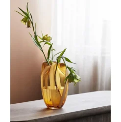 Jarron De Vidrio Pintado Artesanalmente Halki