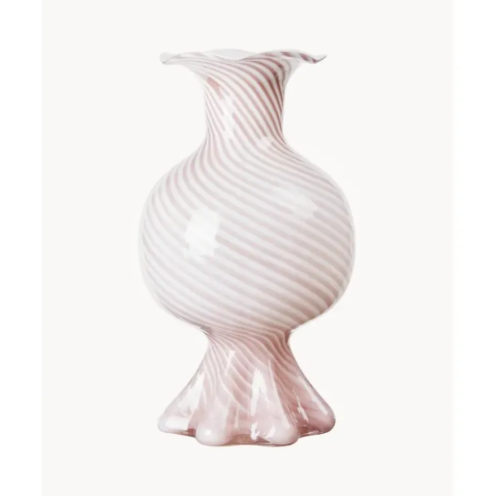 Jarron De Vidrio Soplado Artesanalmente Mella