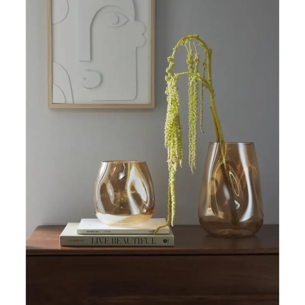 Jarron De Vidrio Soplado Artesanalmente Luster