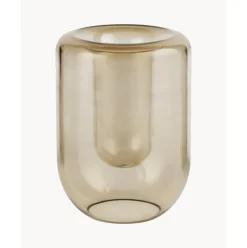 Jarron De Vidrio Soplado Artesanalmente Opal, 20 Cm