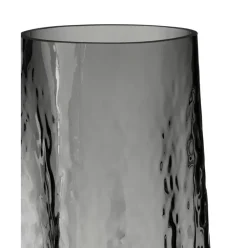 Jarron De Vidrio Soplado Artesanalmente Con Relieves Gry