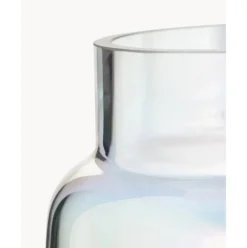 Jarron Grande De Vidrio Iridiscente Lasse