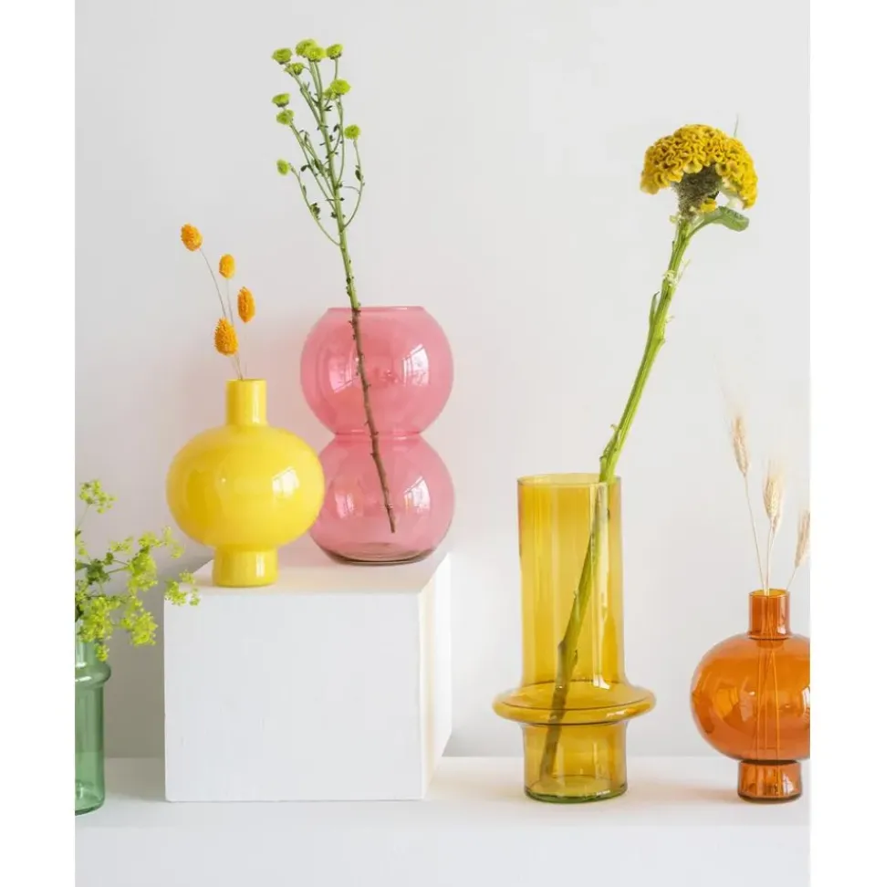 Jarron Soplado Artesanalmente De Diseno Bulb