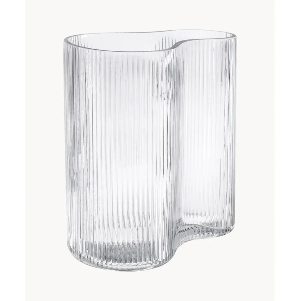 Jarron Soplado Artesanalmente Con Relieve De Diseno Dawn