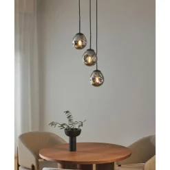 Lampara De Techo Cluster De Vidrio Espejado Amora