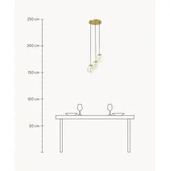 Lampara De Techo Cluster De Vidrio Amora