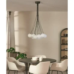 Lampara De Techo Cluster De Vidrio Lyna