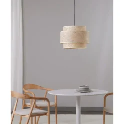 Lampara De Techo De Diseno De Bambu Finja