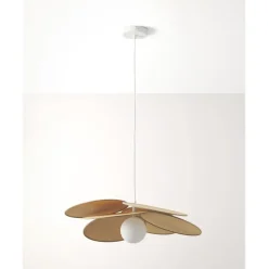 Lampara De Techo De Fibras Naturales Milani