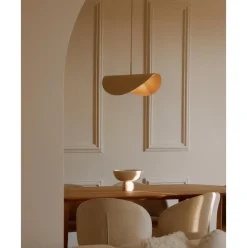 Lampara De Techo De Lino De Diseno Kenzie