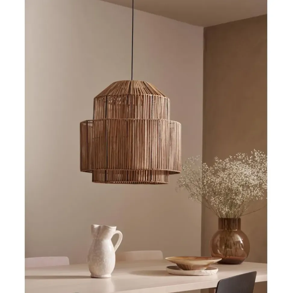 Lampara De Techo De Ratan Emelee