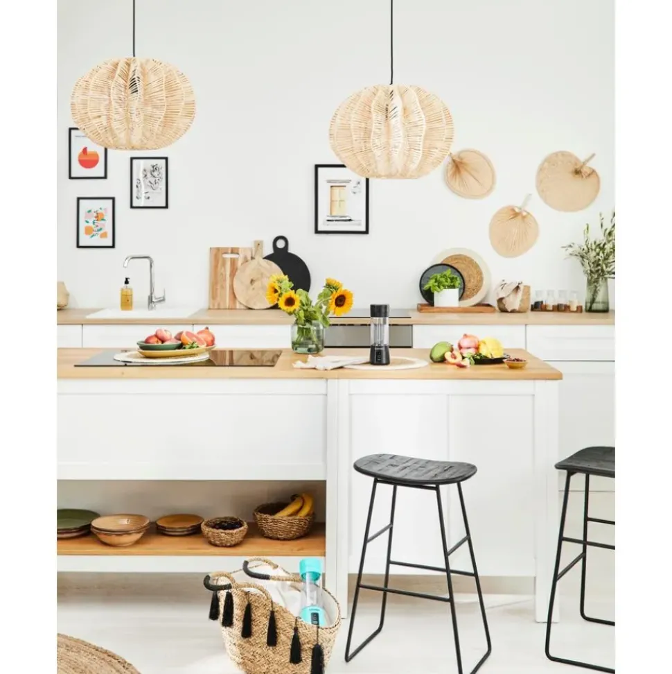 Lampara De Techo De Ratan Ufe