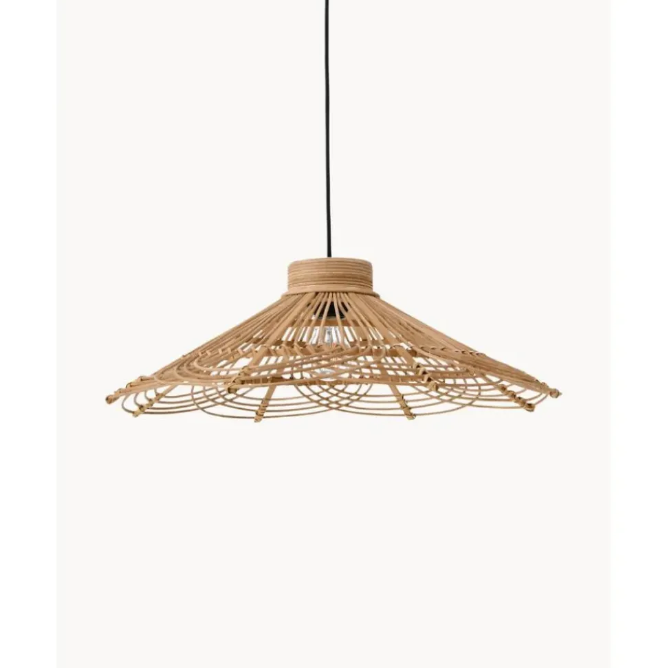 Lampara De Techo De Ratan Balie