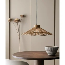 Lampara De Techo De Ratan Balie