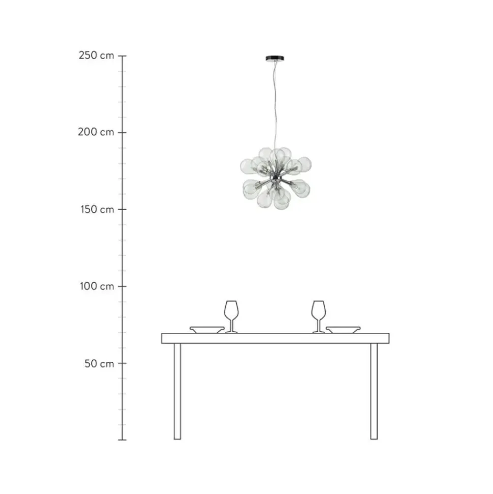Lampara De Techo De Vidrio De Diseno Galeno