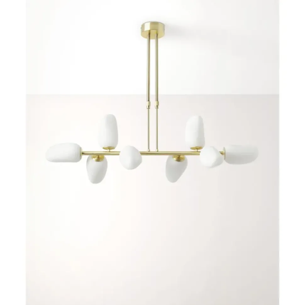 Lampara De Techo De Vidrio Opalino Lilja