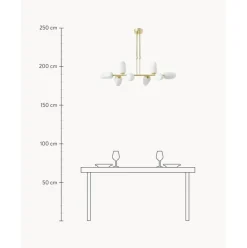 Lampara De Techo De Vidrio Opalino Lilja