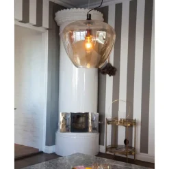 Lampara De Techo De Vidrio Tintado Bellissimo