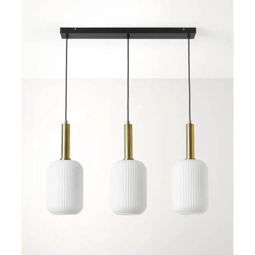 Lampara De Techo De Vidrio Opalino Candela