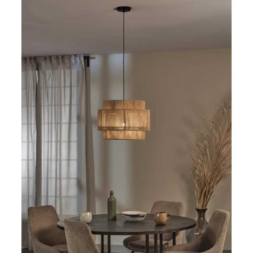 Lampara De Techo De Yute Cecillia