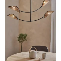 Lampara De Techo Grande Con Tejido Vienes Freja