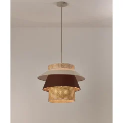 Lampara De Techo Grande Con Tejido Vienes Klea